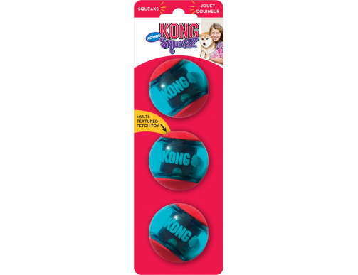 BALLES KONG SQUEEZZ ACTION 3 PIÈCES BALLES KONG SQUEEZZ ACTION 3 PIÈCES