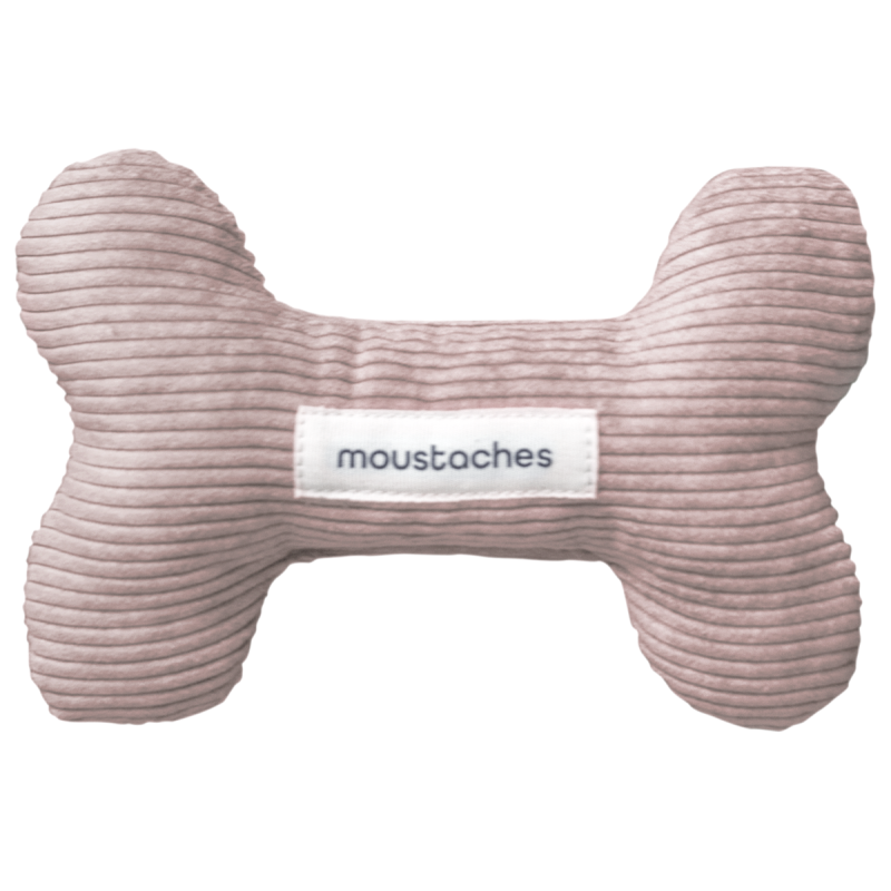 TOY BONE MOUSTACHES VELOURS ROSE PALE