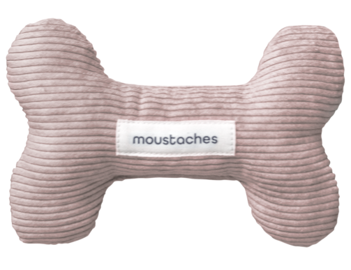 TOY BONE MOUSTACHES VELOURS ROSE PALE