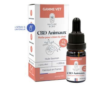 HUILE DE CBD CHIEN ET CHAT 5%