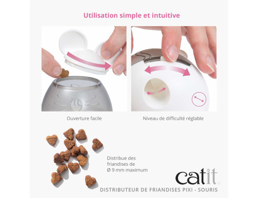 PIXI DISTRIBUTEUR FRIANDISES MOUSE BLANC