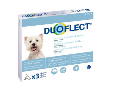 DUOFLECT POUR CHIEN DE 10 A 20KG. 3PIPETTES